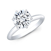 Knife Edge Solitaire Engagement Ring Front View