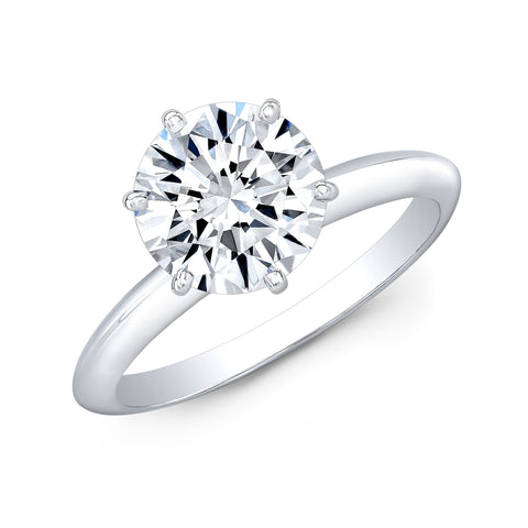 Six Prong Knife Edge Solitaire Engagement Ring Setting