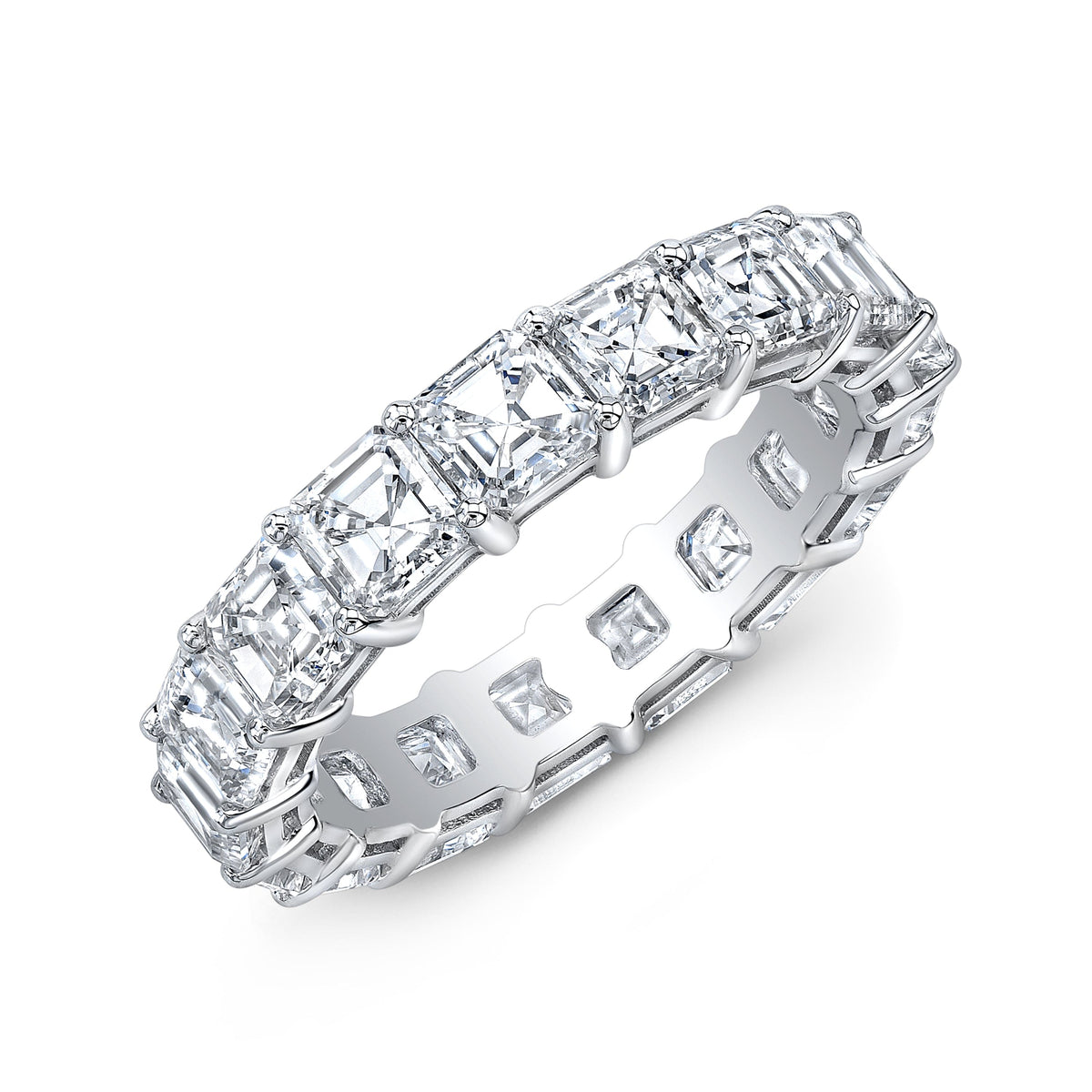 Asscher cut eternity band
