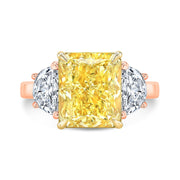 3 Stone Fancy Yellow Ring