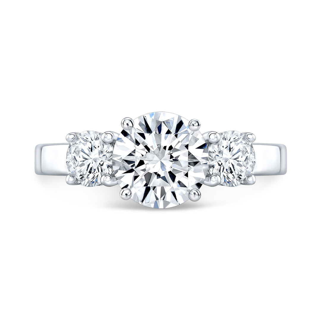 1.60 Ct. Round Cut 3 Stone Engagement Ring G Color VS2 GIA Certified