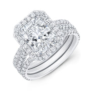 Radiant Cut Halo Engagement Ring