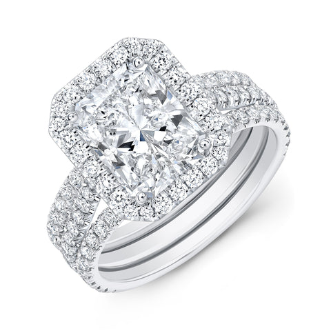 Princess Moissanite Engagement Rings - MoissaniteCo.com