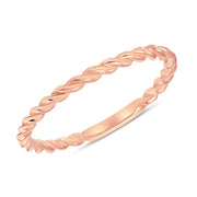 rose gold braided ring