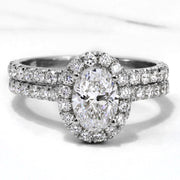 1.70 Ctw Natural Halo Oval Cut Engagement Ring GIA Certified