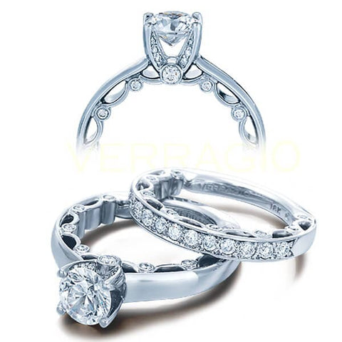 Classic Solitaire Round Diamond Verragio Paradiso Engagement Ring