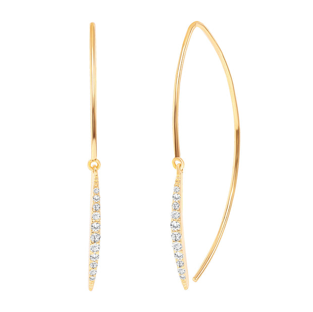 Paris Diamond Hanging Earrings