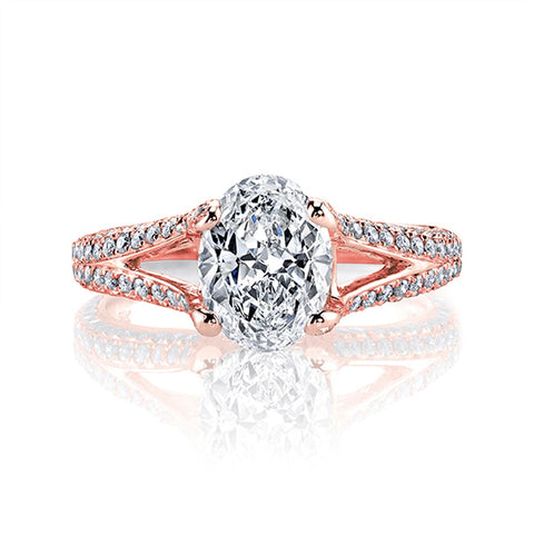 Split Shank Oval Engagement Ring