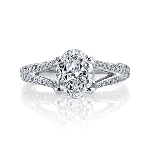 Split Shank Oval Engagement Ring