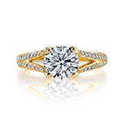 2.30 Ct. Round Split Shank Engagement Ring J Color VS2 GIA Certified 3X