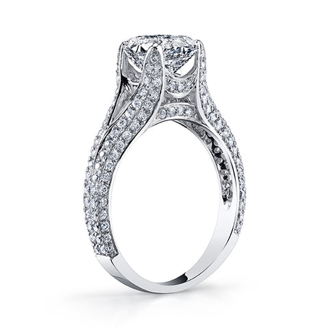 Split Shank Oval Engagement Ring side view