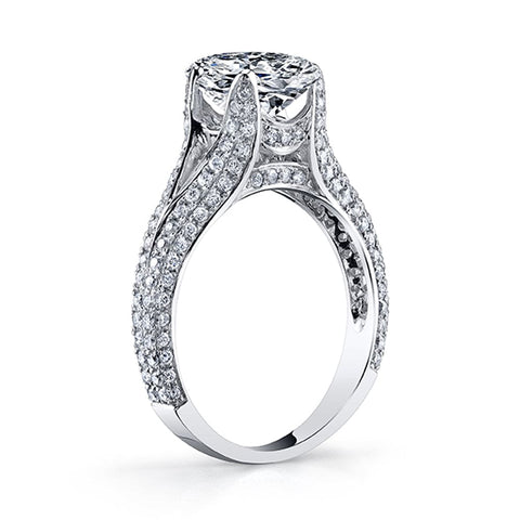 Split Shank Oval Engagement Ring