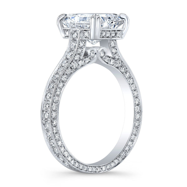 Radiant Cut Engagement Ring Profile View