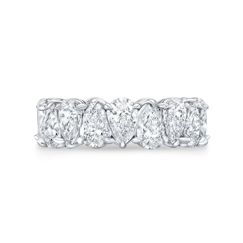 Pear Eternity Band 7 Carat Front View