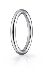 14k White Gold 2.5mm Comfort-Fit High Polished Round Carved Design Band - CF71250114kw