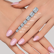 4.30 Ct. Elongated Radiant Cut Double Halo Diamond Ring H Color VS1 GIA Certified