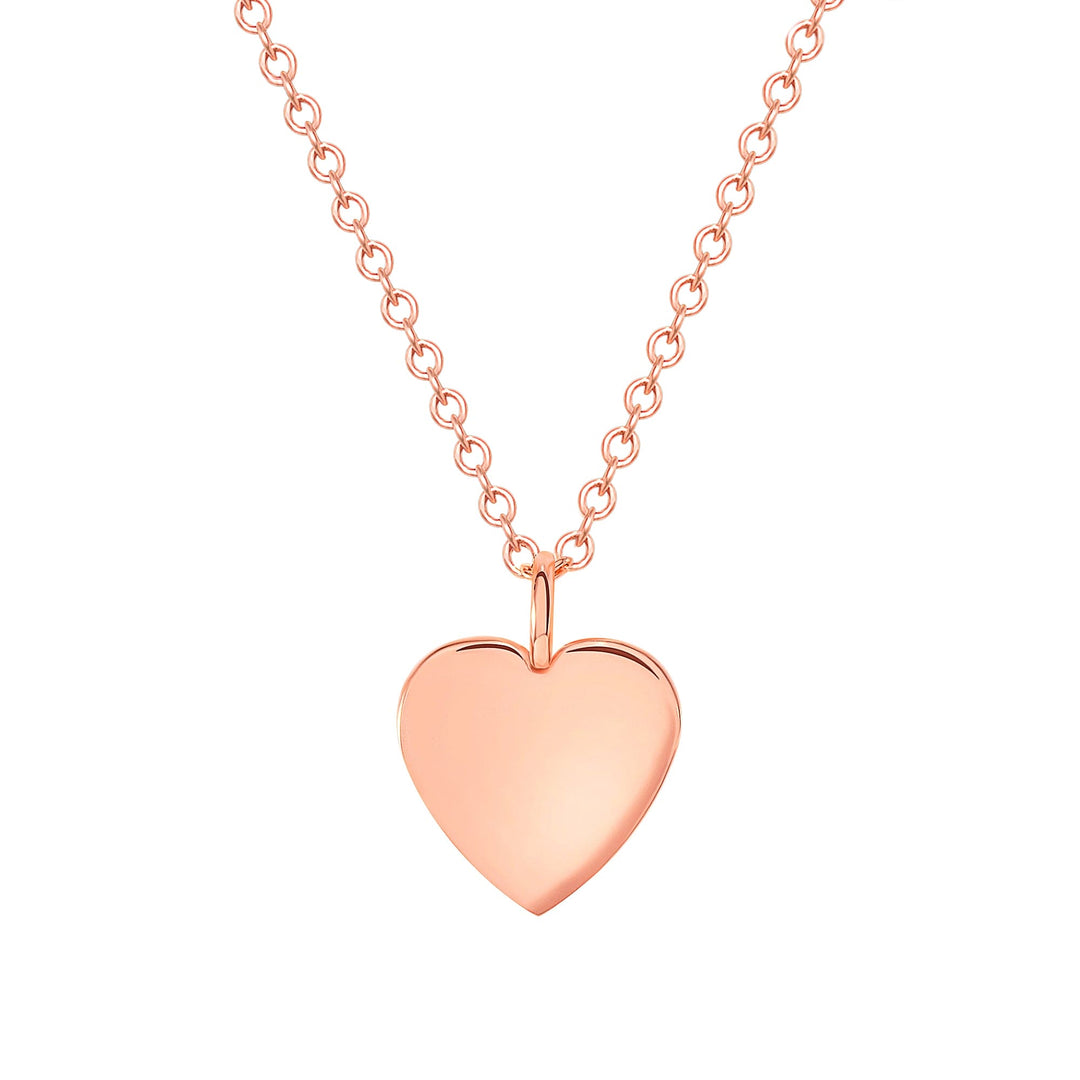rose gold dainty heart necklace