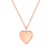 rose gold dainty heart necklace