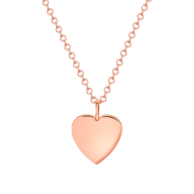 rose gold dainty heart necklace