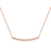 Rose Gold diamond bar necklace