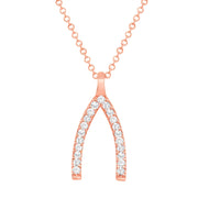 rose gold horse shoe necklace