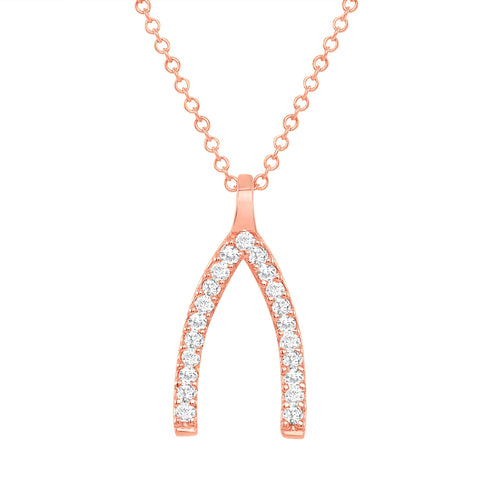 rose gold horse shoe necklace