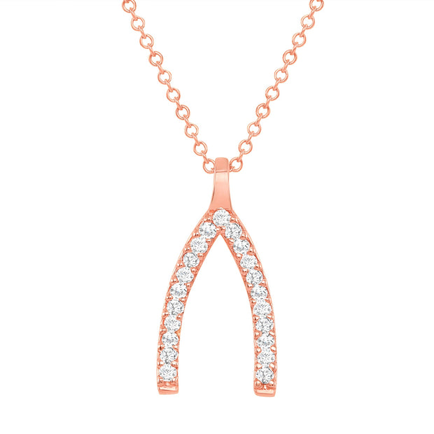 rose gold horse shoe necklace