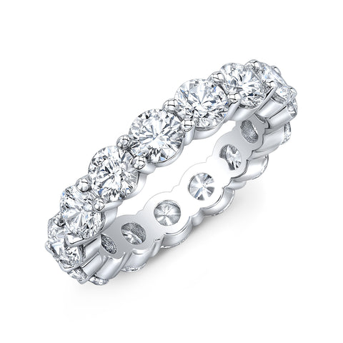 Round Brilliant Diamond Eternity Band Wedding Ring