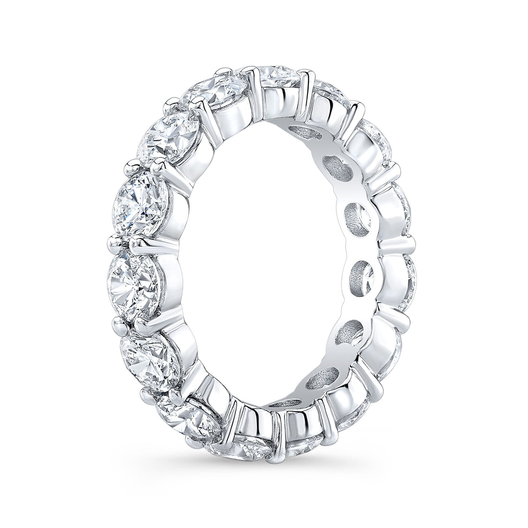 6 Carat Round Cut Eternity Band All GIA Certified G Color SI1 Clarity