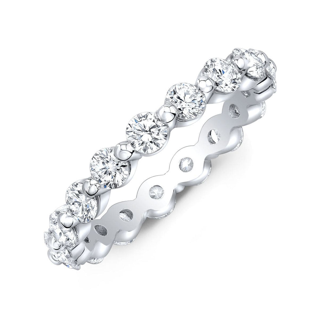 3.70 Ct. Round Cut Engagement Ring Set F Color VS2 GIA Certified