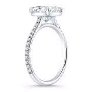 Engagement Ring with Accents Side Profile