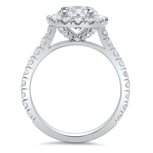 2.75 Ct. Round Halo Engagement Ring J Color VS2 GIA Certified 3X