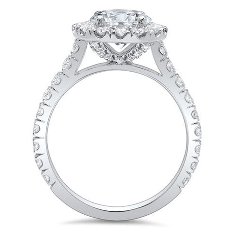 Round Halo Engagement Ring Side Profile