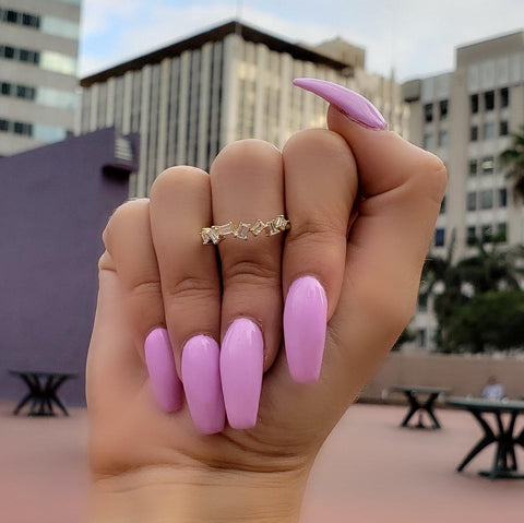 Purple baguette diamond hotsell