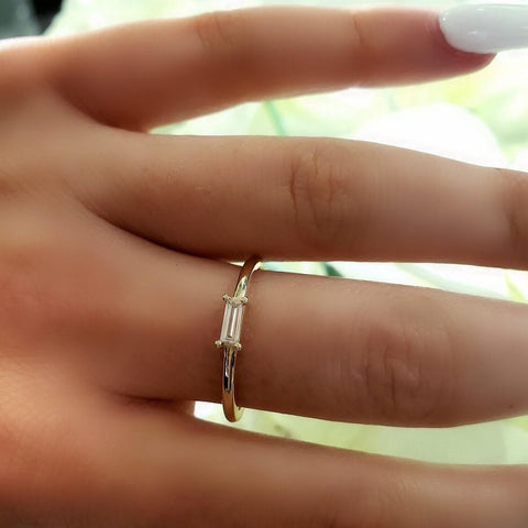 Small baguette diamond ring Clearance