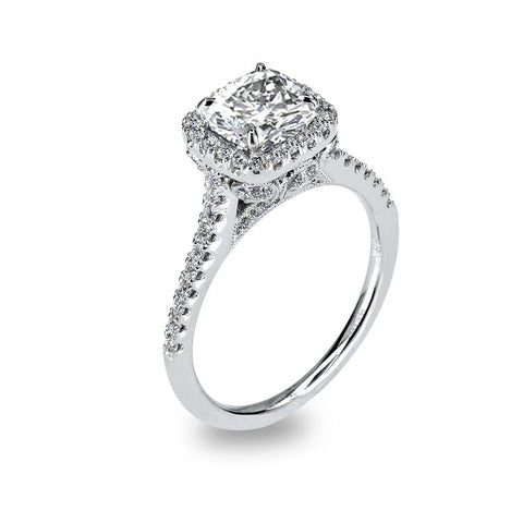Parade Design Lyria Bridal Halo Pave Diamond Engagement Ring