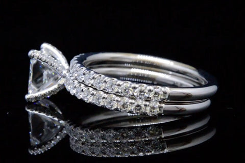 U-Pave on Prongs Diamond Engagement Ring