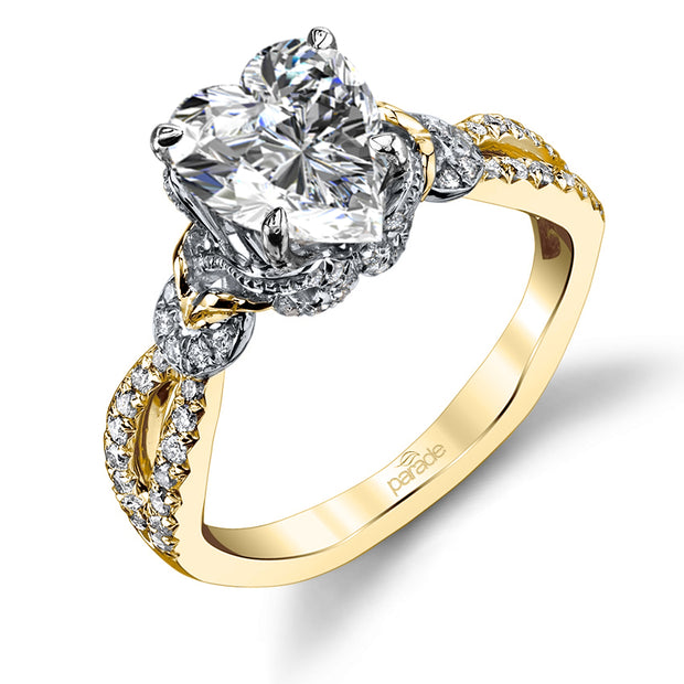 Parade Design Hemera Bridal Twisted Split Shank Pave Ring