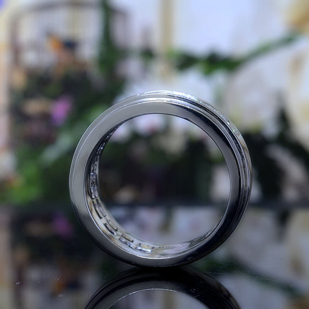 1.70 Ct. Men's Princess Cut Diamond Ring 11mm Width