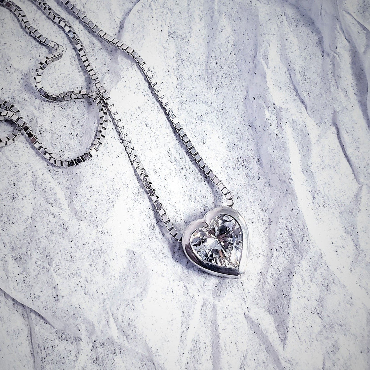 Diamond heart necklace