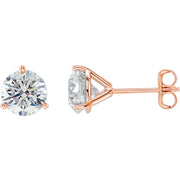 1.40 Ct. Round Cut Martini Diamond Stud Earrings E Color VS1 GIA Certified 3X