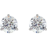 Round Brilliant Cut Diamond Martini Stud Earrings white gold