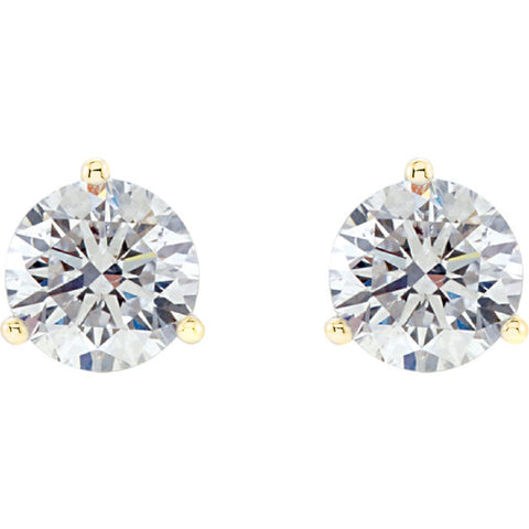 Round Brilliant Cut Diamond Martini Stud Earrings