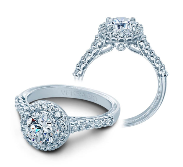 Verragio Classic Collection 0.50 ct. Round Brilliant Cut Diamond Halo Engagement Ring Setting