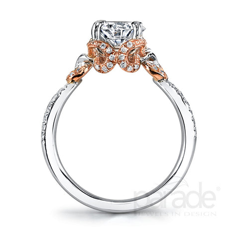 Parade Design Hemera Bridal Twisted Split Shank Pave Ring