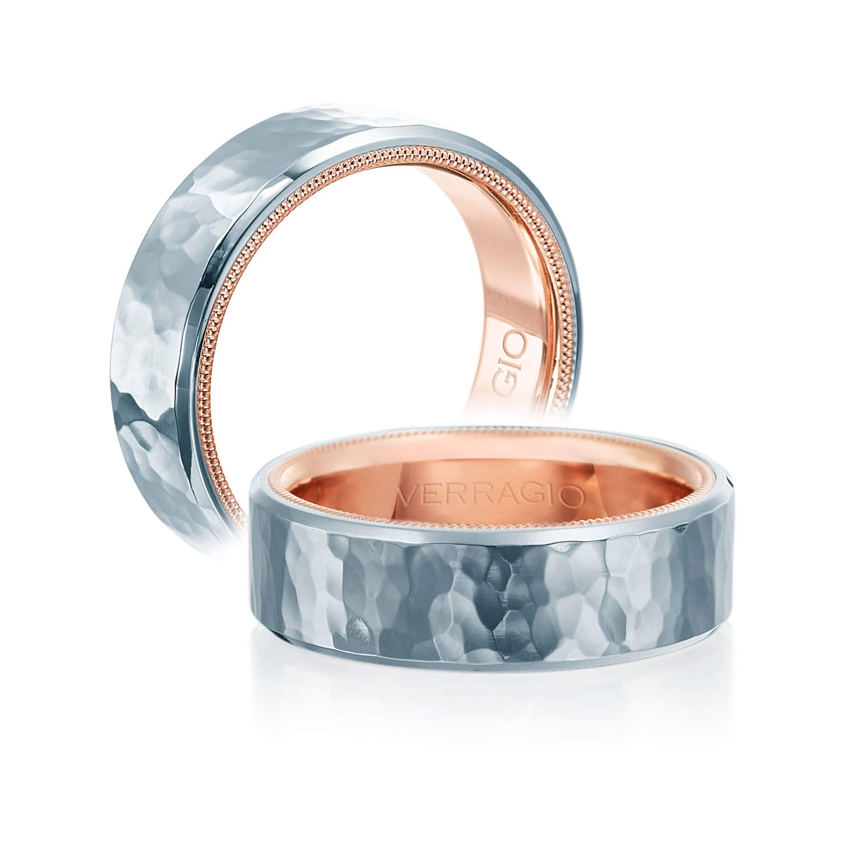 Verragio men's hammered wedding band