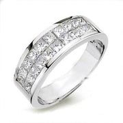 1.40 Ct. Invisible Set Princess Cut Diamond Wedding Ring Band