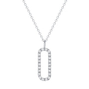 white gold open bar diamond necklace