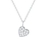 white gold diamond heart necklace
