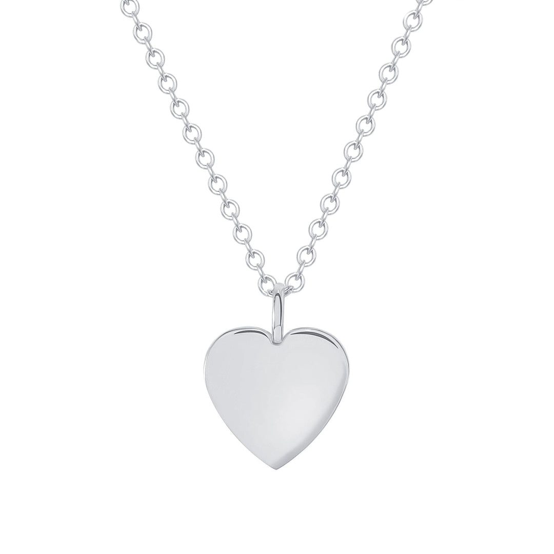 white gold dainty heart necklace